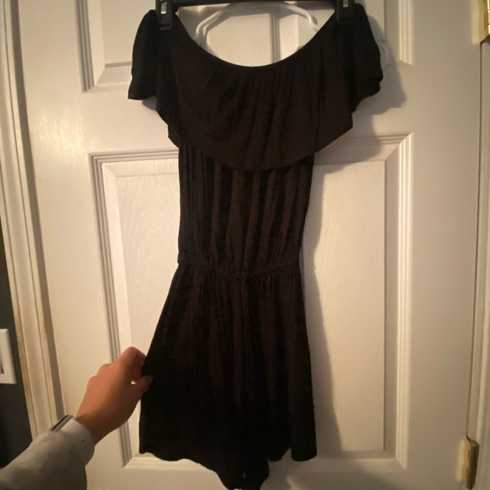 Of the shoulder romper